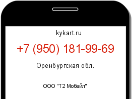 Информация о номере телефона +7 (950) 181-99-69: регион, оператор