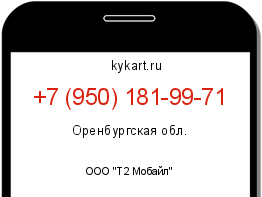 Информация о номере телефона +7 (950) 181-99-71: регион, оператор