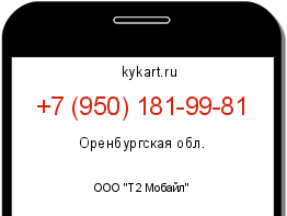 Информация о номере телефона +7 (950) 181-99-81: регион, оператор