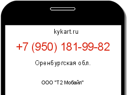 Информация о номере телефона +7 (950) 181-99-82: регион, оператор