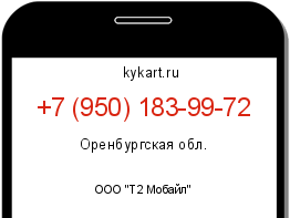 Информация о номере телефона +7 (950) 183-99-72: регион, оператор