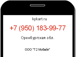 Информация о номере телефона +7 (950) 183-99-77: регион, оператор