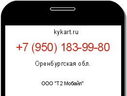 Информация о номере телефона +7 (950) 183-99-80: регион, оператор