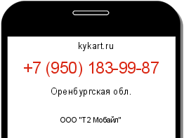 Информация о номере телефона +7 (950) 183-99-87: регион, оператор