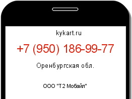 Информация о номере телефона +7 (950) 186-99-77: регион, оператор