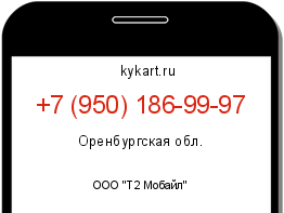 Информация о номере телефона +7 (950) 186-99-97: регион, оператор