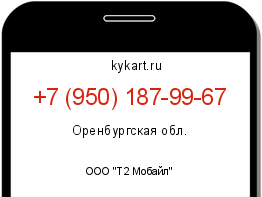 Информация о номере телефона +7 (950) 187-99-67: регион, оператор