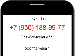Информация о номере телефона +7 (950) 188-99-77: регион, оператор