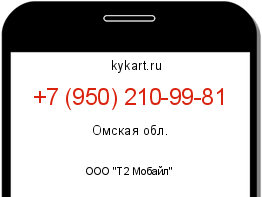 Информация о номере телефона +7 (950) 210-99-81: регион, оператор