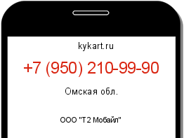 Информация о номере телефона +7 (950) 210-99-90: регион, оператор