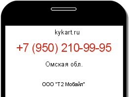 Информация о номере телефона +7 (950) 210-99-95: регион, оператор