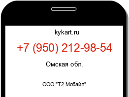 Информация о номере телефона +7 (950) 212-98-54: регион, оператор