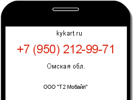 Информация о номере телефона +7 (950) 212-99-71: регион, оператор