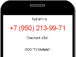 Информация о номере телефона +7 (950) 213-99-71: регион, оператор