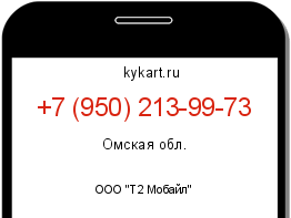 Информация о номере телефона +7 (950) 213-99-73: регион, оператор