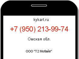 Информация о номере телефона +7 (950) 213-99-74: регион, оператор