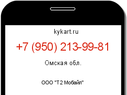 Информация о номере телефона +7 (950) 213-99-81: регион, оператор