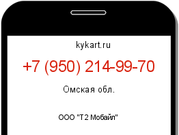 Информация о номере телефона +7 (950) 214-99-70: регион, оператор