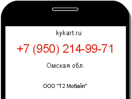 Информация о номере телефона +7 (950) 214-99-71: регион, оператор
