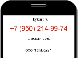 Информация о номере телефона +7 (950) 214-99-74: регион, оператор