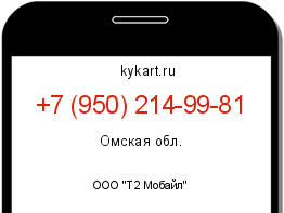 Информация о номере телефона +7 (950) 214-99-81: регион, оператор