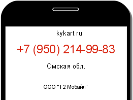 Информация о номере телефона +7 (950) 214-99-83: регион, оператор