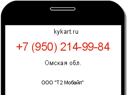 Информация о номере телефона +7 (950) 214-99-84: регион, оператор