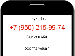 Информация о номере телефона +7 (950) 215-99-74: регион, оператор