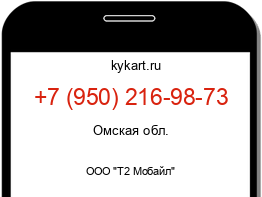 Информация о номере телефона +7 (950) 216-98-73: регион, оператор