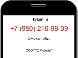 Информация о номере телефона +7 (950) 216-99-09: регион, оператор