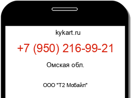 Информация о номере телефона +7 (950) 216-99-21: регион, оператор