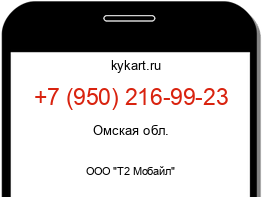 Информация о номере телефона +7 (950) 216-99-23: регион, оператор