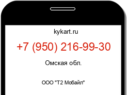 Информация о номере телефона +7 (950) 216-99-30: регион, оператор