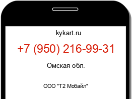 Информация о номере телефона +7 (950) 216-99-31: регион, оператор