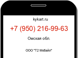 Информация о номере телефона +7 (950) 216-99-63: регион, оператор