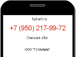 Информация о номере телефона +7 (950) 217-99-72: регион, оператор