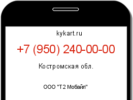 Информация о номере телефона +7 (950) 240-00-00: регион, оператор
