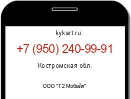 Информация о номере телефона +7 (950) 240-99-91: регион, оператор