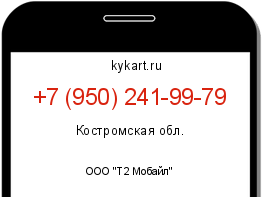 Информация о номере телефона +7 (950) 241-99-79: регион, оператор