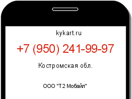 Информация о номере телефона +7 (950) 241-99-97: регион, оператор