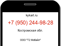 Информация о номере телефона +7 (950) 244-98-28: регион, оператор