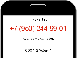 Информация о номере телефона +7 (950) 244-99-01: регион, оператор