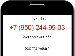 Информация о номере телефона +7 (950) 244-99-03: регион, оператор