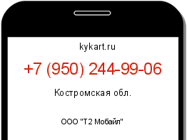 Информация о номере телефона +7 (950) 244-99-06: регион, оператор
