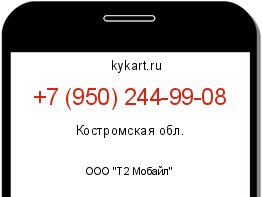 Информация о номере телефона +7 (950) 244-99-08: регион, оператор