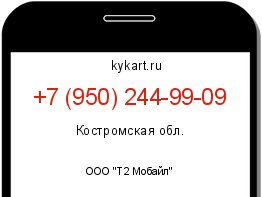 Информация о номере телефона +7 (950) 244-99-09: регион, оператор