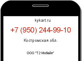 Информация о номере телефона +7 (950) 244-99-10: регион, оператор