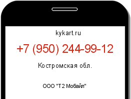 Информация о номере телефона +7 (950) 244-99-12: регион, оператор