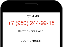Информация о номере телефона +7 (950) 244-99-15: регион, оператор