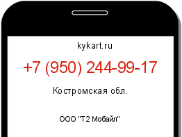 Информация о номере телефона +7 (950) 244-99-17: регион, оператор